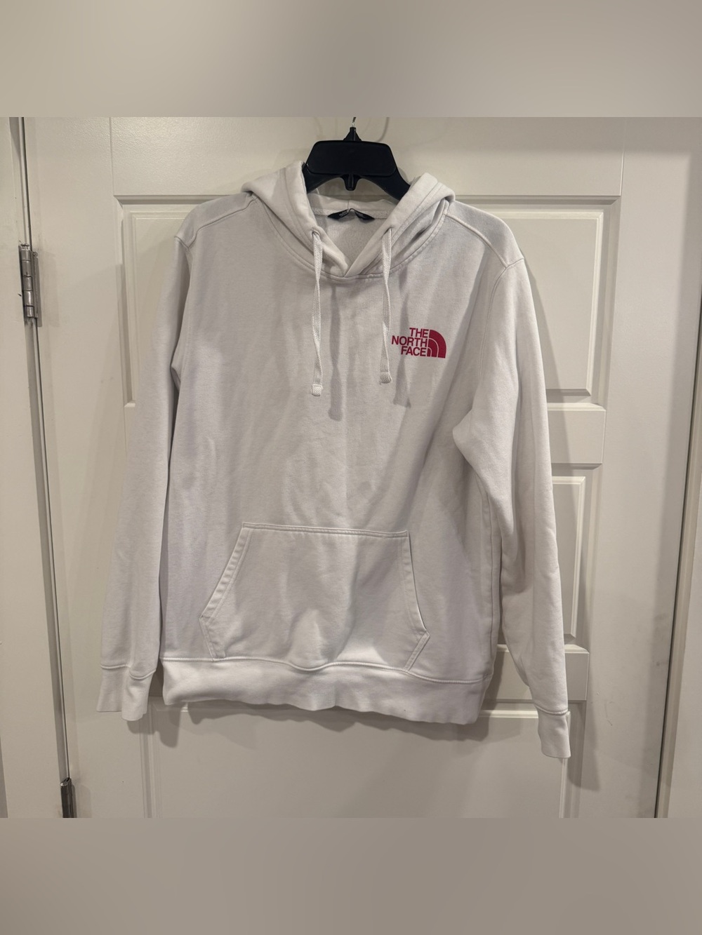 The North Face Men's Hoodie White Logo Sweatshirt Size Medium